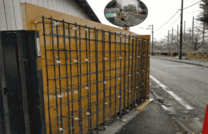 擁壁工事型枠様子