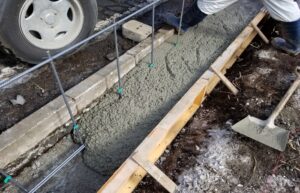 基礎工事コンクリート様子