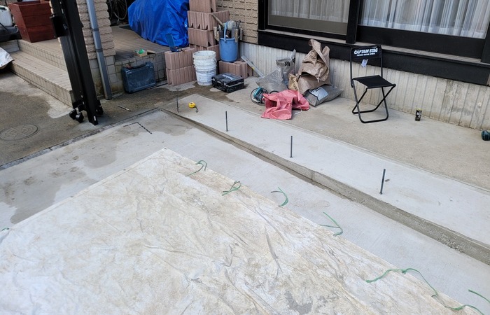 土間コンクリート様子