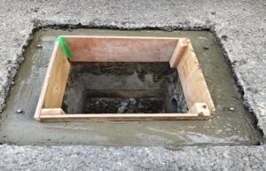 排水桝枠工事様子