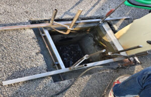 排水桝設置様子